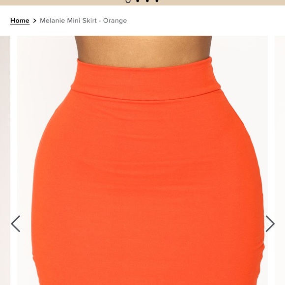 FashionNova Bright Orange Mini Skirt - Picture 2 of 9